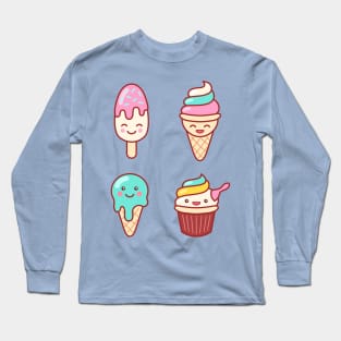 Ice Cream Emoji Medley #1 Long Sleeve T-Shirt